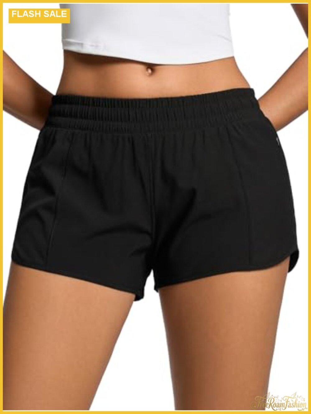 LOW RISE RUNNING SHORTS FOR WOMEN QUICK DRY WITH MESH LINER AND ZIP POCKET